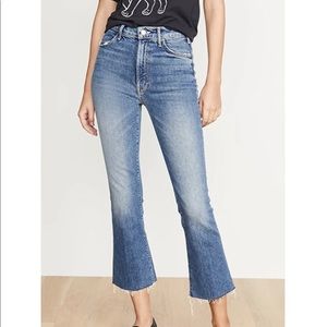 NEW MOTHER Superior The Hustler Ankle Fray Jeans Pants  Sz 28